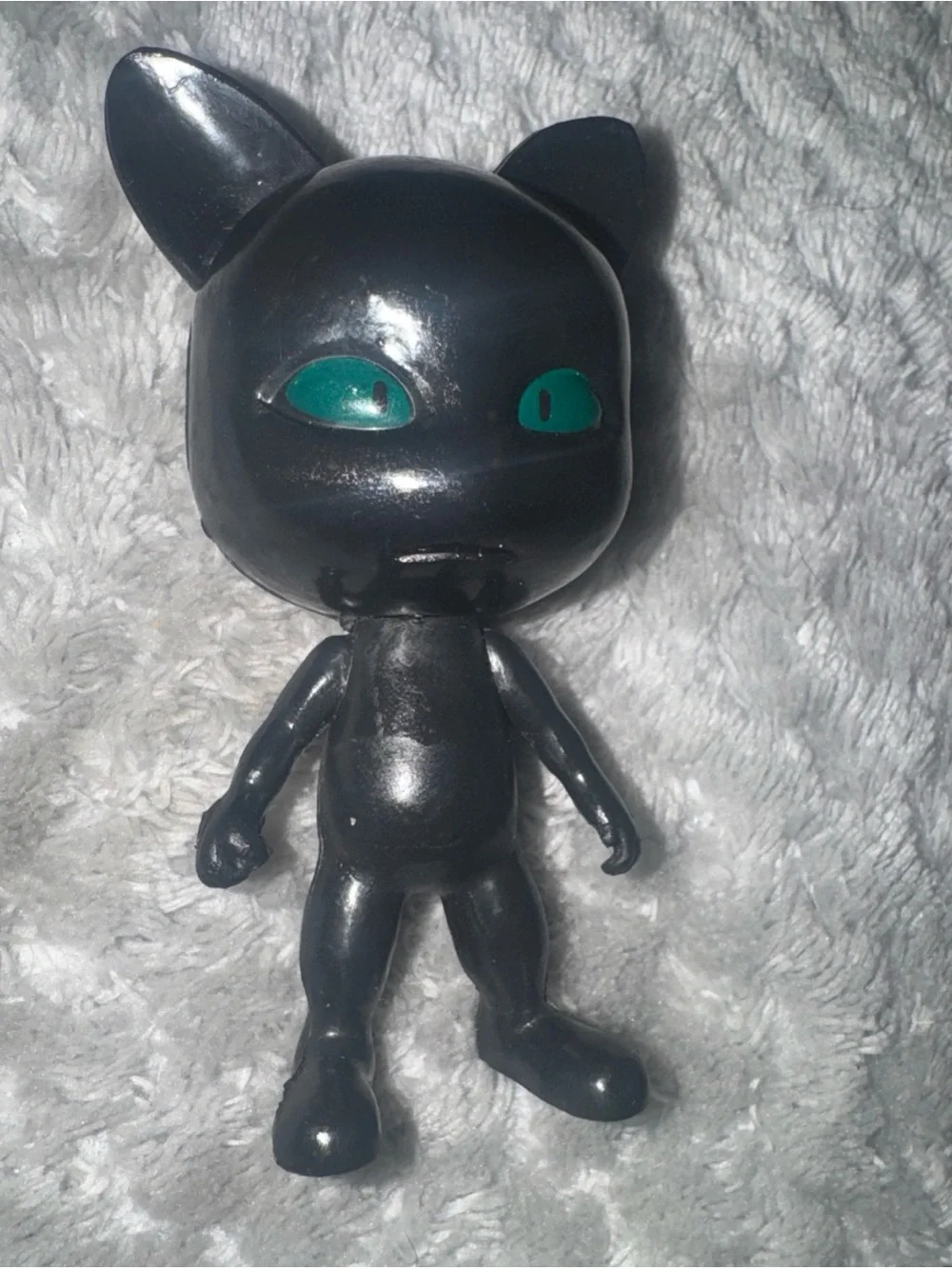 Black Cat Plush-Style Chew Toy for Cats